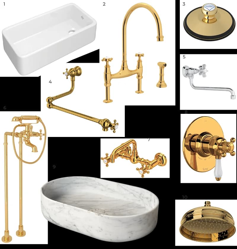 Alla Famiglia design board — Bath Fixtures & Fittings