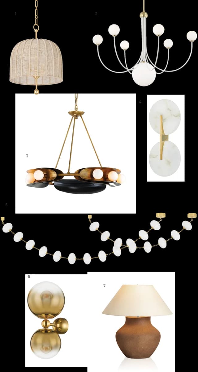 Alla Famiglia design board — Lighting
